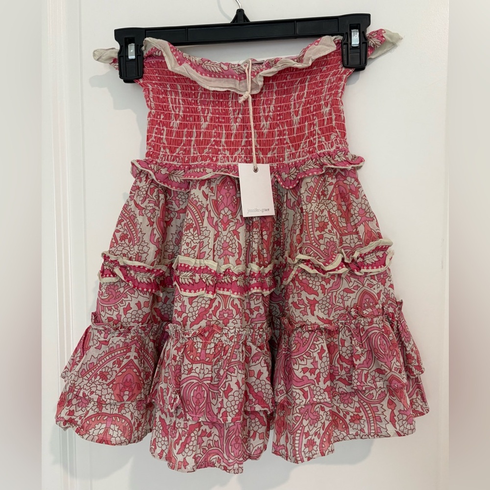 Jennifer & Grace Chic Bohemian Pink Mini Skirt